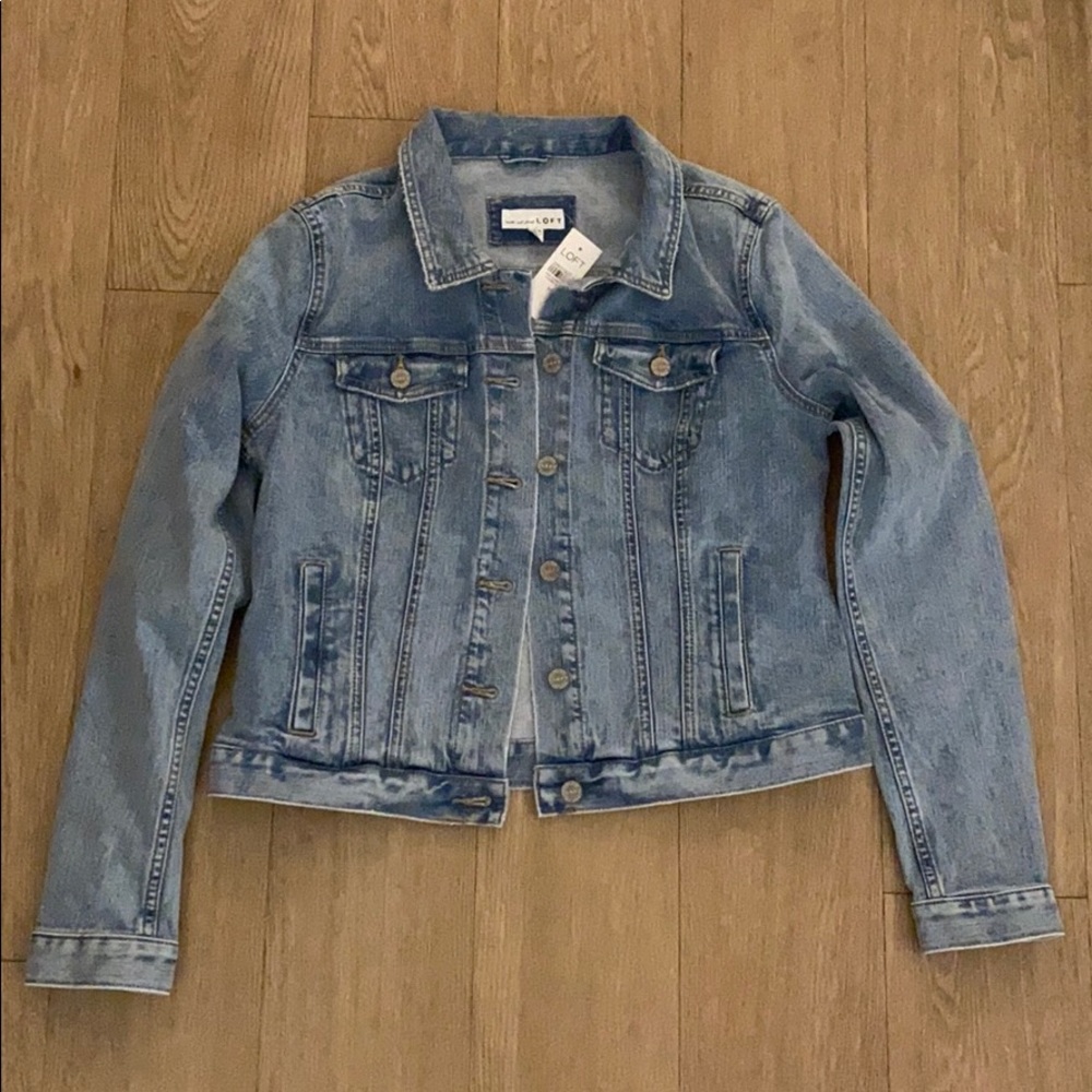 LOFT modern denim jacket NWT. - Picture 3 of 5